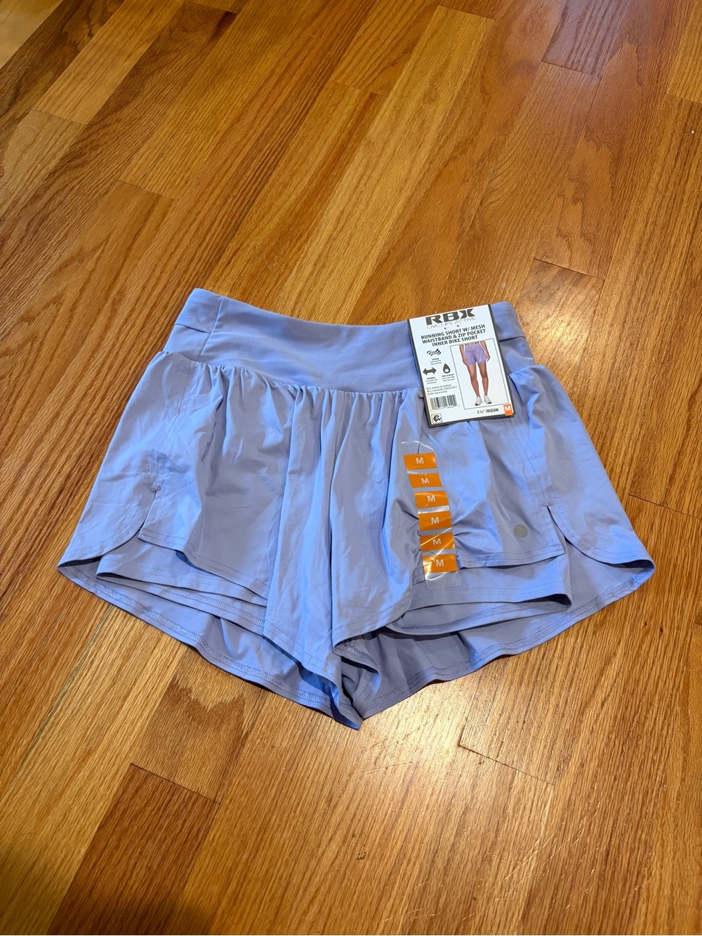 RBX Women's Lavender Performance Shorts with Zip Pocket Inner Bike Short